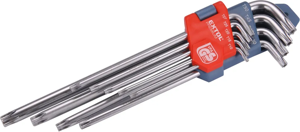 L-klíče TORX prodloužené, sada 9ks, T10-50 EXTOL PREMIUM Kup Teď