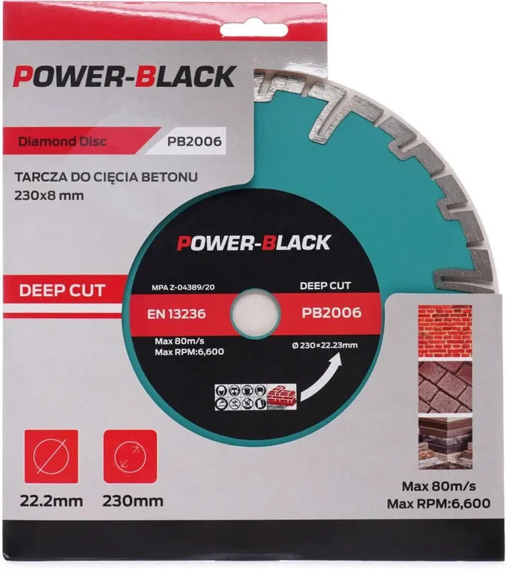 Bezpečná Platba Tagred PB2006, Diamantový kotouč pro hluboké řezání tvárnic, betonu 230x22,2mm