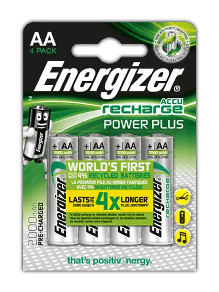 Kup Teď Energizer Power Plus AA nabíjecí 2000mAh HR6/4 (4ks)
