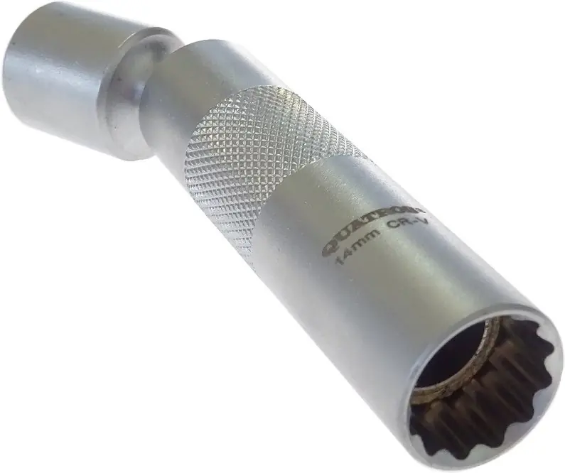 Oblíbený Nástrčná hlavice na zapalovací svíčky s kloubem 3/8", 14 mm, 12hranná - QUATROS QS26044