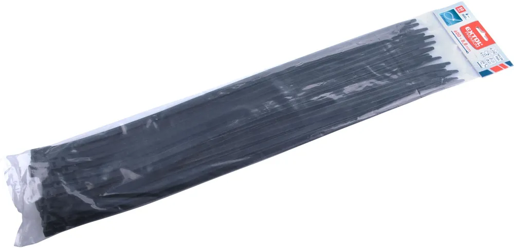 Pásky stahovací na kabely černé, 600x8,8mm, 50ks, nylon PA66 EXTOL PREMIUM Nejlepší Cena