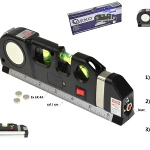Vysoce Kvalitní Laserová vodováha s metrem 2,5m GEKO G03310