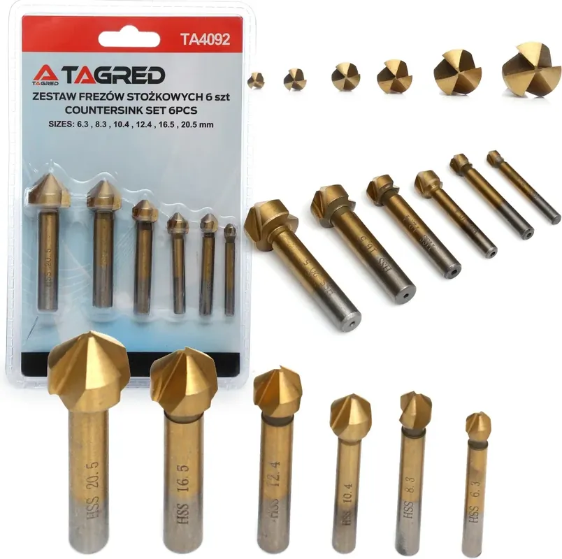 Frézovací vrtáky titan 6,3 - 20,5 mm, TA4092 Značkový
