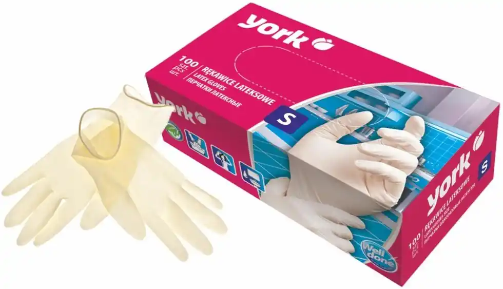 Top Prodej YORK latexové rukavice S 100 ks