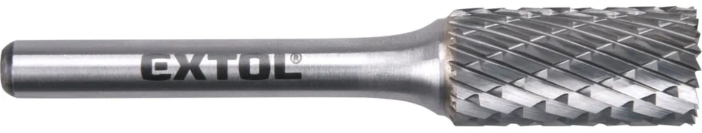 Fréza karbidová, válcová s čelním ozubením, pr.12x25mm/stopka 6mm, sek střední EXTOL INDUSTRIAL Jen Po Omezenou Doba