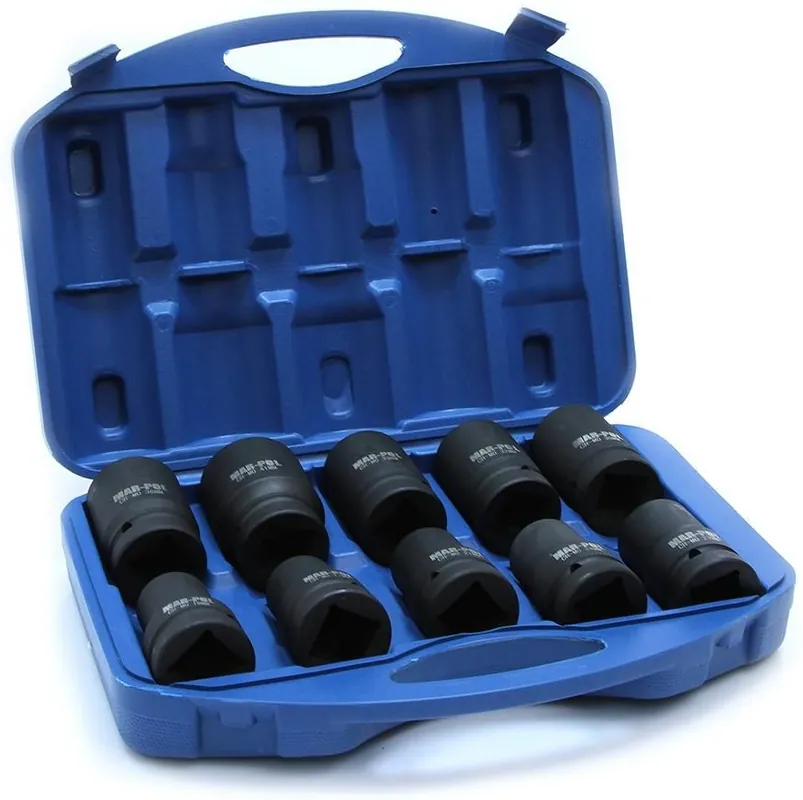 Hlavice nástrčná, rázová 1", sada 10ks, 17-41mm MAR-POL M58261 Akční Cena
