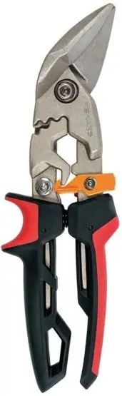 Novinka Fiskars převodové nůžky na plech PowerGear, offsetové levé