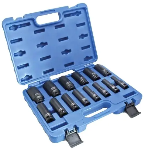 Nástrčné hlavice 1/2" úderové, multiprofilové Gear Lock, 14 ks - ASTA A-I14GL Finální Výprodej