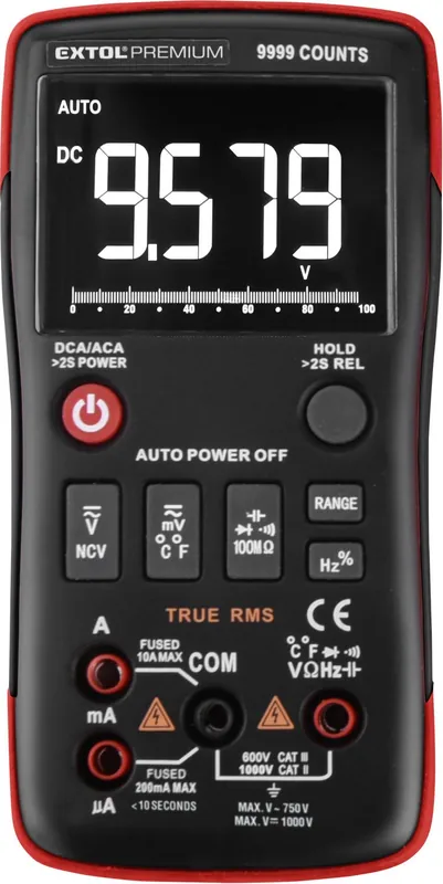 Aktuální Multimetr digitální, automatická volba rozsahů, True RMS EXTOL PREMIUM
