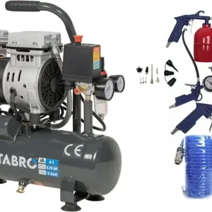 AKČNÍ SET SETMB-K201, Bezolejový kompresor 6l, 230V, 2 písty s příslušenstvím 550W Matabro Odeslání Ihned