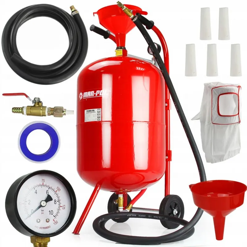 Mobilní tryskací jednotka, pískovačka 38l MAR-POL M80591 Must-Have