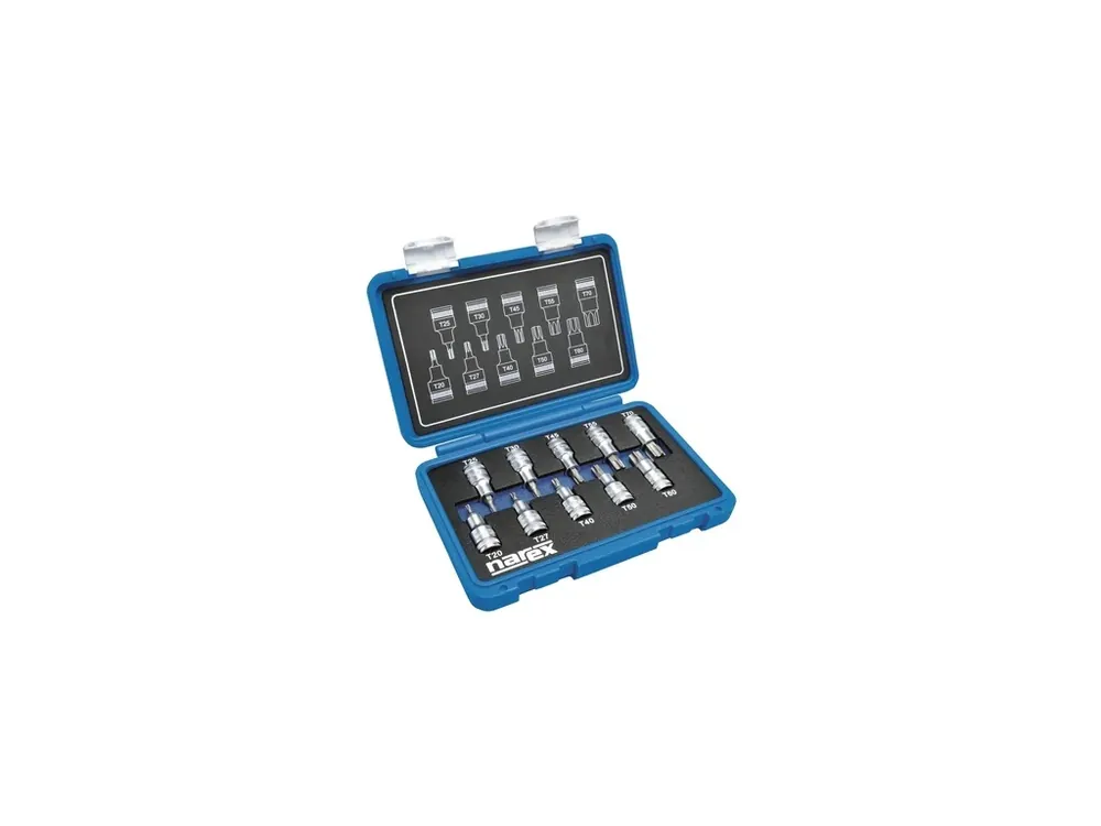 Objednat Nyní Sada 1/2" zástrčných hlavic TORX 10 dílná NAREX 443000961