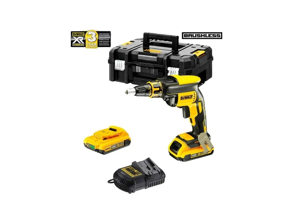 Aku bezuhlíkový sádrokartonářský šroubovák 18V XR 2,0Ah Li-Ion DCF620D2 DeWALT Novinka