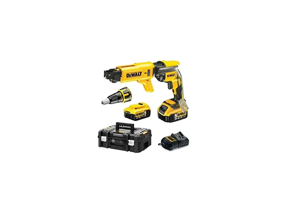 Omezená Nabídka Aku bezuhlíkový sádrokartonářský šroubovák 18V XR 5,0Ah Li-Ion DCF620P2K DeWALT