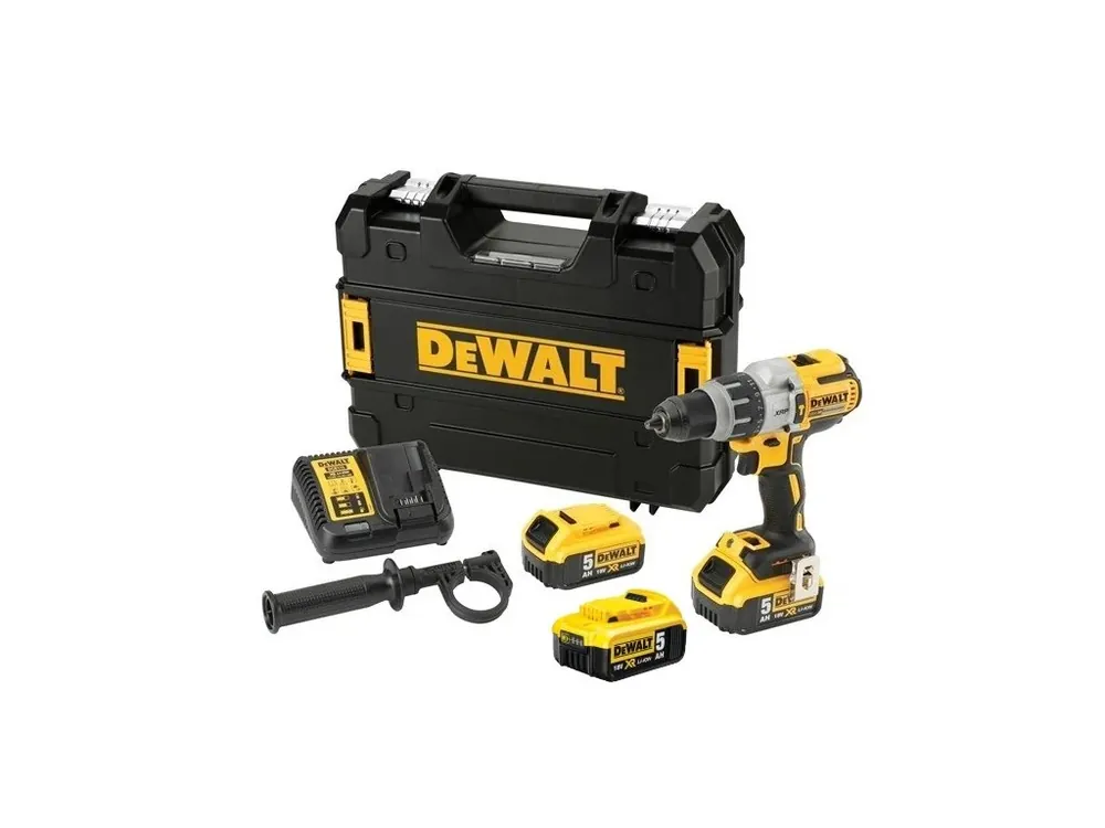 Nízká Cena Aku bezuhlíková příklepová vrtačka 18V XR 5,0Ah Li-Ion DCD996P3 DeWALT