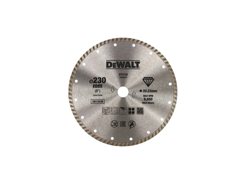 Hit Sezóny Dia řezný kotouč 230mm Laser1 Turbo na beton a cihly DeWALT DT3732
