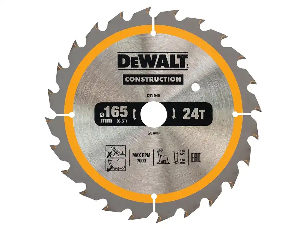 Pilový kotouč 165x1,6x20mm, 24 zubů DT1949 DeWALT Ihned K Objednání