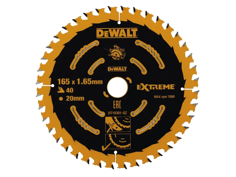 Expresní Doručení Pilový kotouč 165x1,6x20mm, 40 zubů DT10301 DeWALT