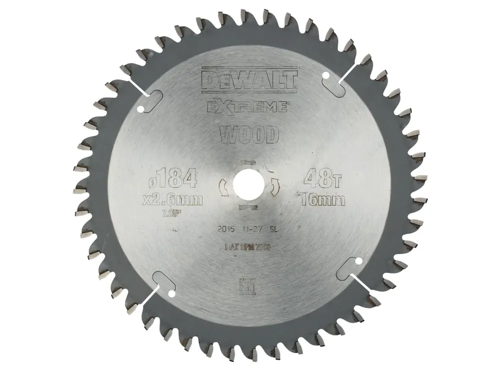 Nová Kolekce Pilový kotouč 184x1,7x16mm, 48 zubů DT4092 DeWALT