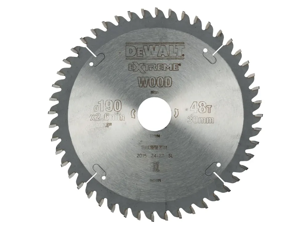 Finální Výprodej Pilový kotouč 190x2,6x30mm, 48 zubů DT4094 DeWALT