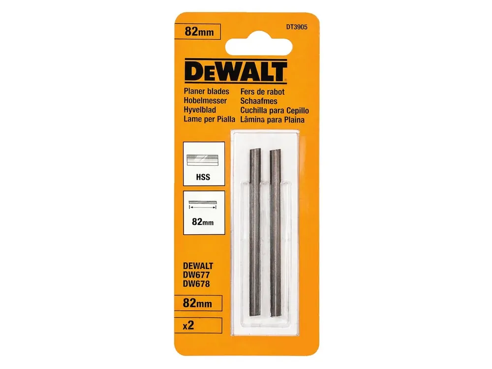 Nůž do hoblíku 82mm HSS bal.2ks DT3905 DeWALT Dokud Zásoby Vydrží