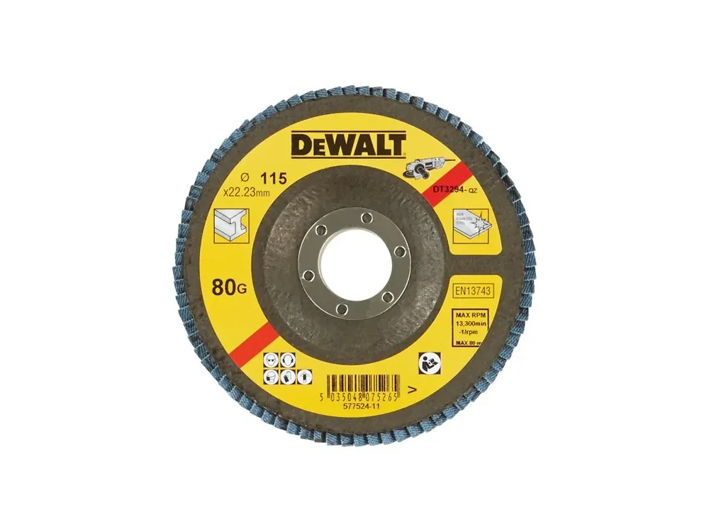 Výhodná Nabídka Brusný lamelový kotouč 115mm P80 plochý DT3294 DeWALT