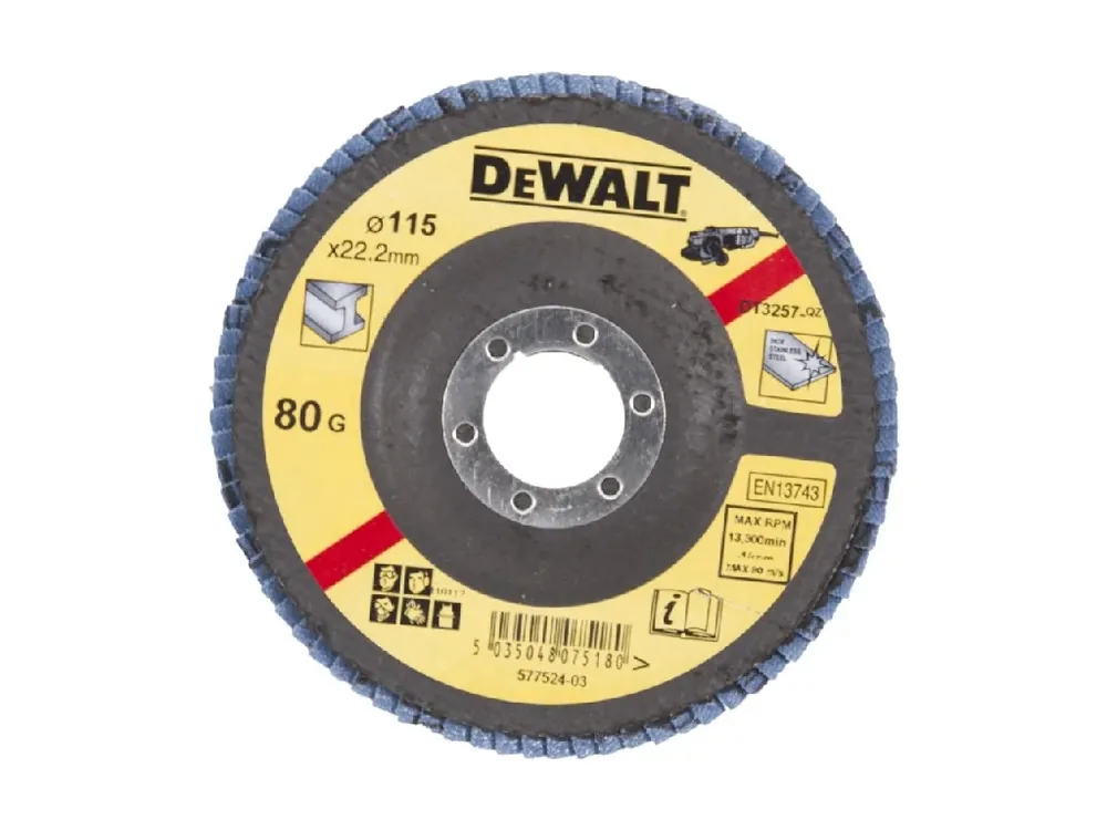 Expresní Doručení Brusný lamelový kotouč 115mm P80 vypouklý DT3257 DeWALT