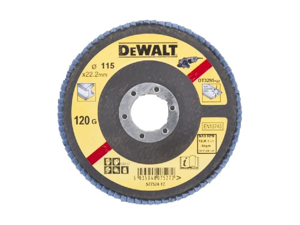 Brusný lamelový kotouč 115mm P120 plochý DT3295 DeWALT Poslední Šance
