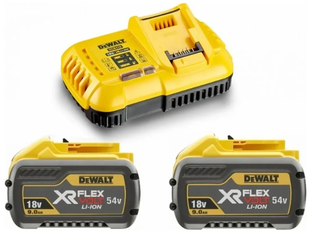 Nabíječka pro zásuvné baterie XR 18 - 54V FLEXVOLT + 2ks baterie 9,0Ah DCB118X2 DeWALT Akce