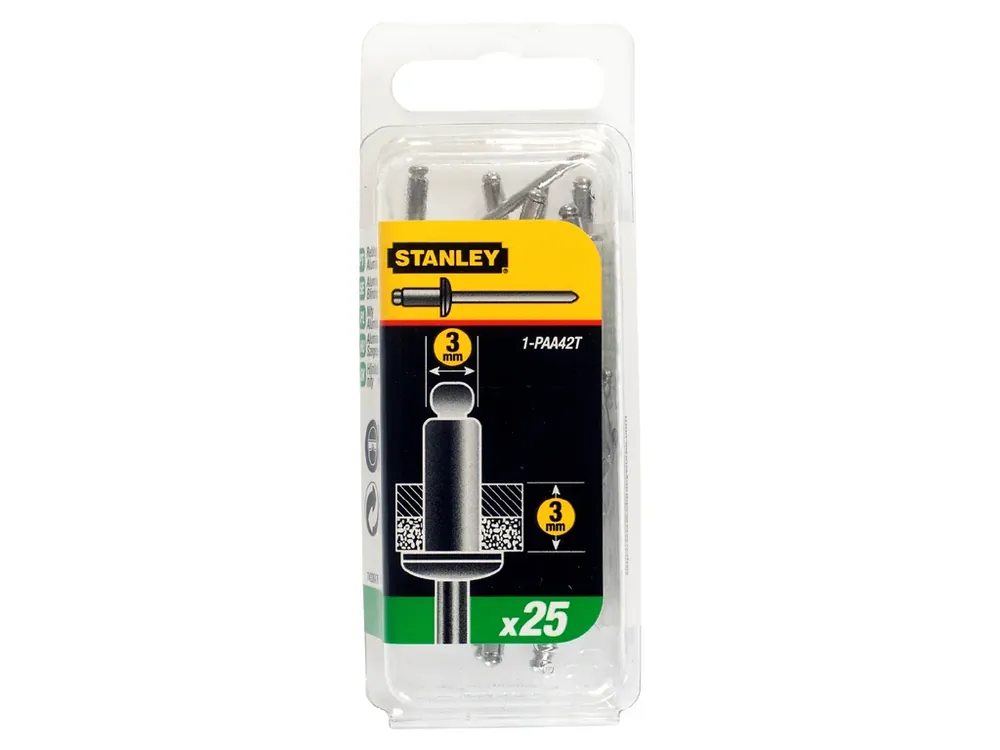 Nýty trhací hlíníkové 3x3mm STANLEY 1-PAA42T Přímo Od Výrobce