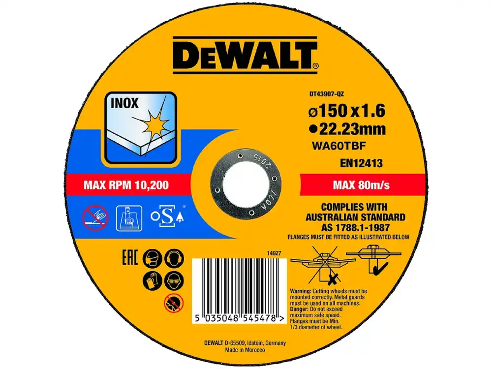 Řezný kotouč na nerezovou ocel 150x1,6x22,2 DeWALT DT43907 Poslední Šance