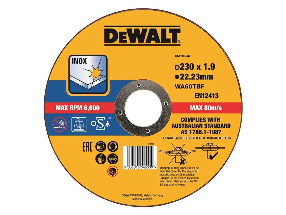 Poslední Šance Řezný kotouč na nerezovou ocel 230x1,9x22,2 DeWALT DT43909