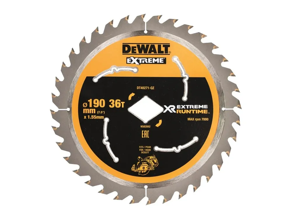 Víkendová Akce Pilový kotouč 190 x 1,55 mm, 36 zubů DT40271 DeWALT