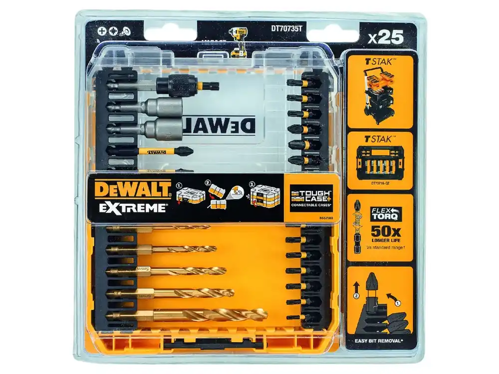 Bezpečná Platba Sada bitů a vrtáků FLEXTORQ 26dílná DT70735T DeWALT