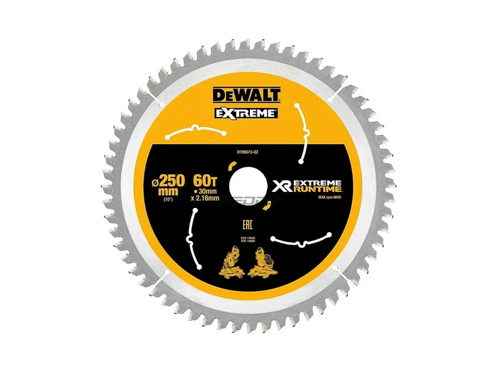 Pilový kotouč 250x2,16x30mm, 60 zubů DT99573 DeWALT Super Cena