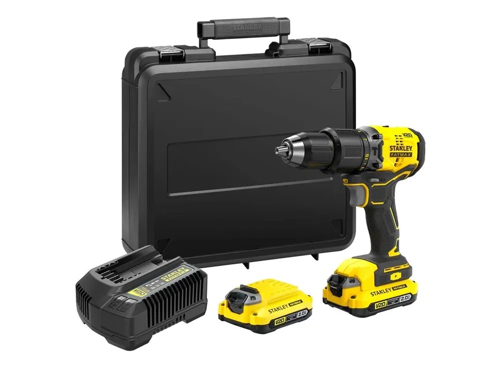 Cenový Hit Aku bezuhlíková příklepová vrtačka 18V 2,0 Li-Ion SFMCD715D2K Stanley FATMAX V20