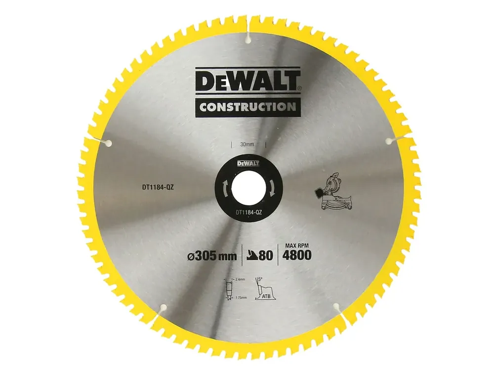 Pilový kotouč 305x2,2x30mm, 80 zubů DT1184 DeWALT Nejlepší Volba