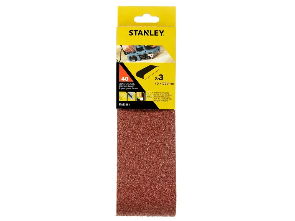 Brusné pásy 3ks P40 75x533mm Stanley STA33181 Cenově Výhodný
