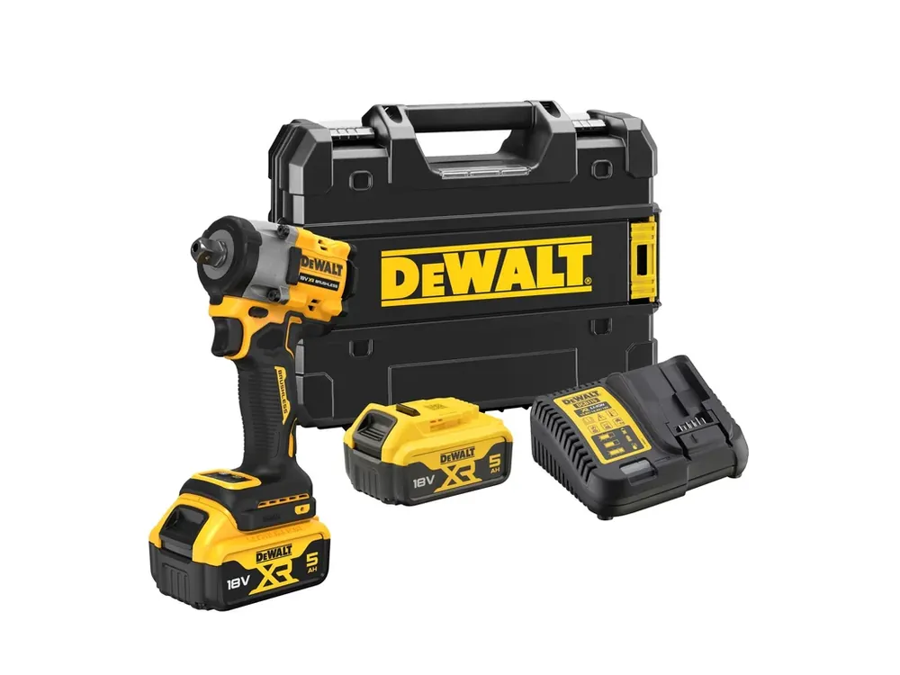 Zlevněný Aku bezuhlíkový rázový utahovák 1/2"18V XR 5,0Ah Li-Ion DCF922P2T DeWALT