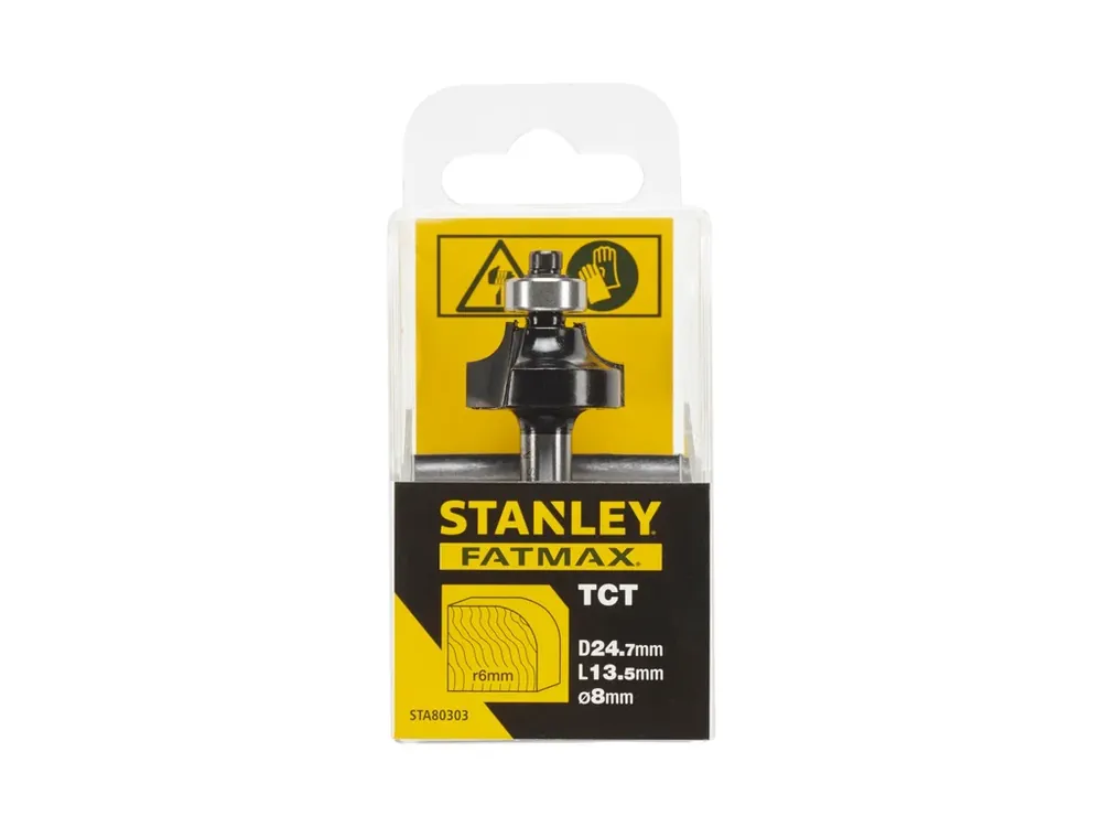 Rychlé Dodání Fréza zaoblovací vydutá R6 24,7x12,7mm TCT/HM STANLEY STA80303