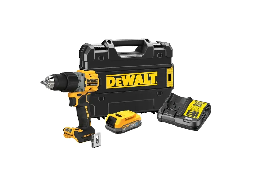 Nejlepší Volba Aku bezuhlíková příklepová vrtačka 18V XR 1,7Ah POWERSTACK DCD805E1T DeWALT