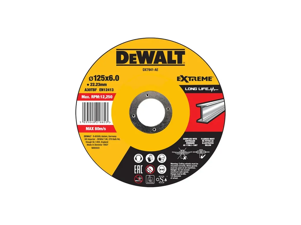 Cenově Výhodný Brusný kotouč na kov vypouklý 125x6,0x22,2 DeWALT DX7941
