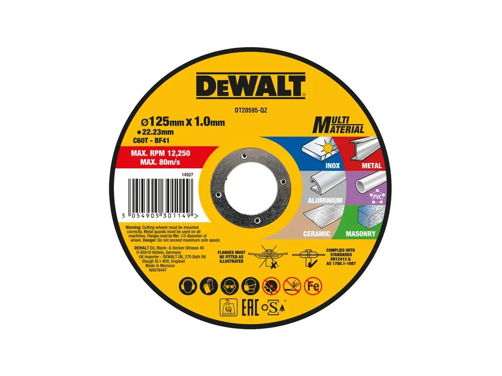 Akční Cena Řezný kotouč multimateriálový 125x1,0x22,2 DeWALT DT20595