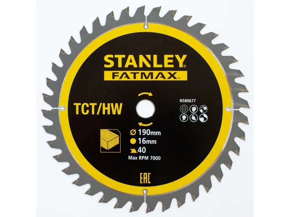 Pilový kotouč 190x16mm, 40 zubů pro pilu SFMCS701 STA13365 STANLEY Výprodej