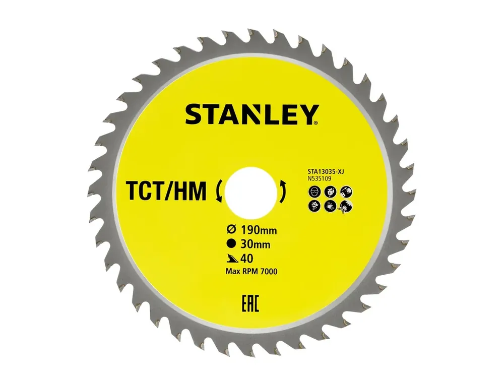 Omezená Nabídka Pilový kotouč 190x30mm, 40 zubů STA13035 STANLEY