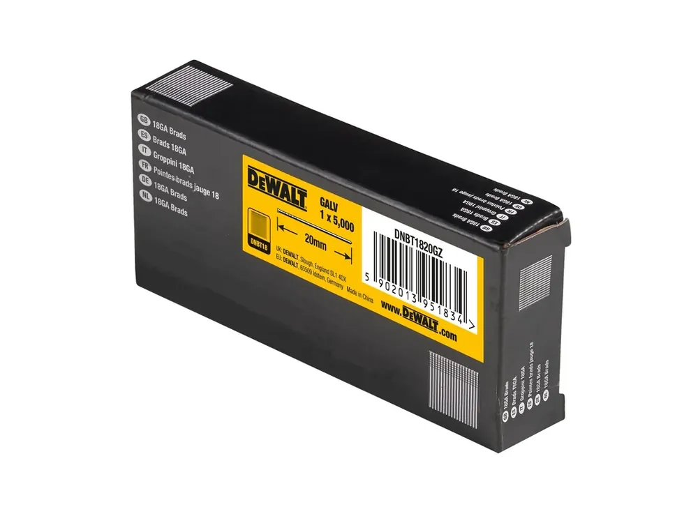 Akční Cena Hřebíky 1,25 x 20 mm pozink 5000 ks DNBT1820GZ DeWALT