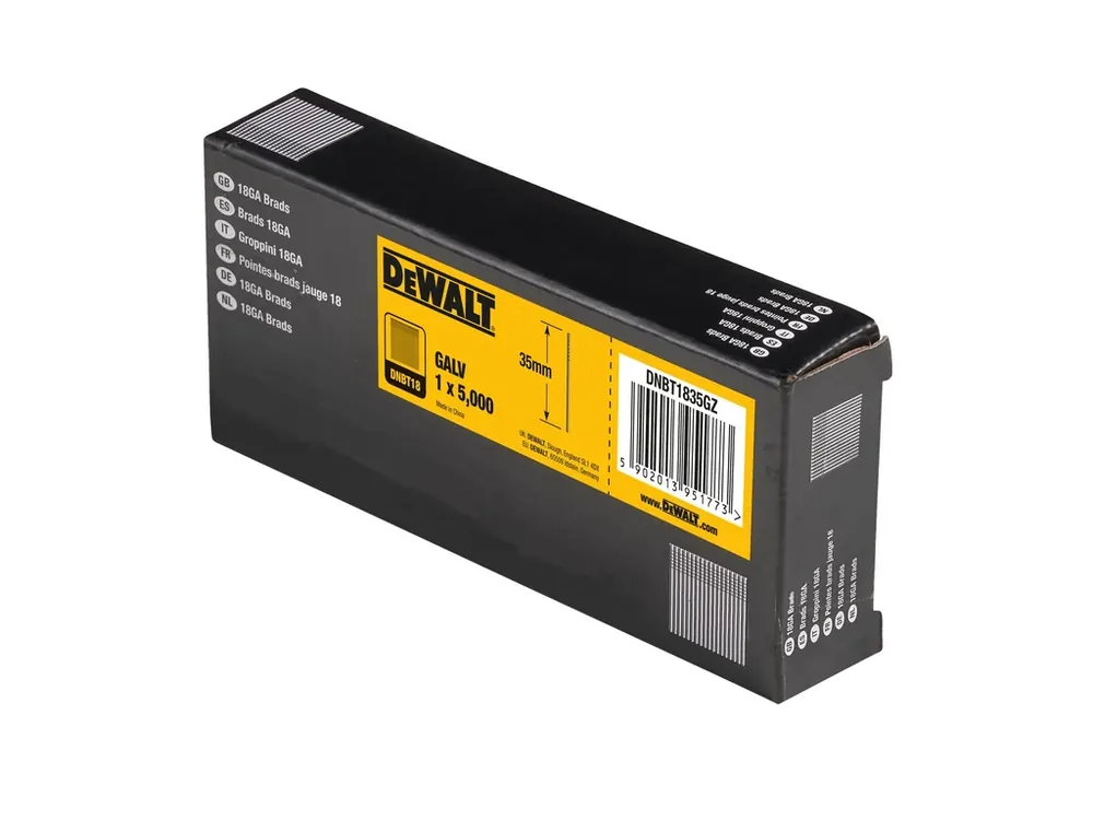 Hřebíky 1,25 x 35 mm pozink 5000 ks DNBT1835GZ DeWALT Dokud Zásoby Vydrží