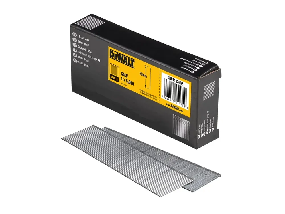 Hřebíky 1,25 x 38 mm pozink 5000 ks DNBT1838GZ DeWALT Bezpečná Platba