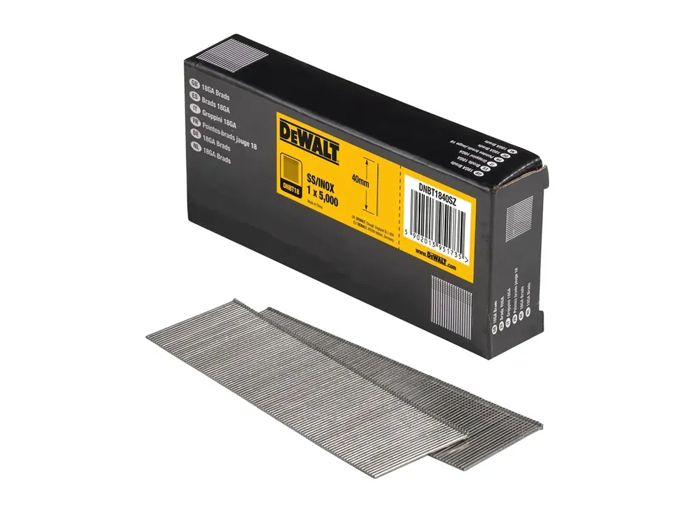 Hřebíky 1,25 x 45 mm nerez 5000 ks DNBT1845SZ DeWALT Bezpečná Platba