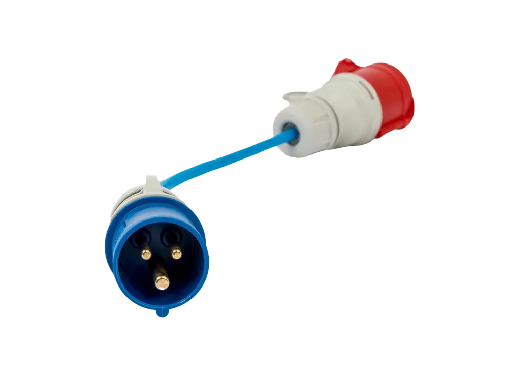 Ihned K Objednání Adaptér Gemini flex 22kW na CEE (modrý malý 3pin konektor) 16A pro go-e Charger